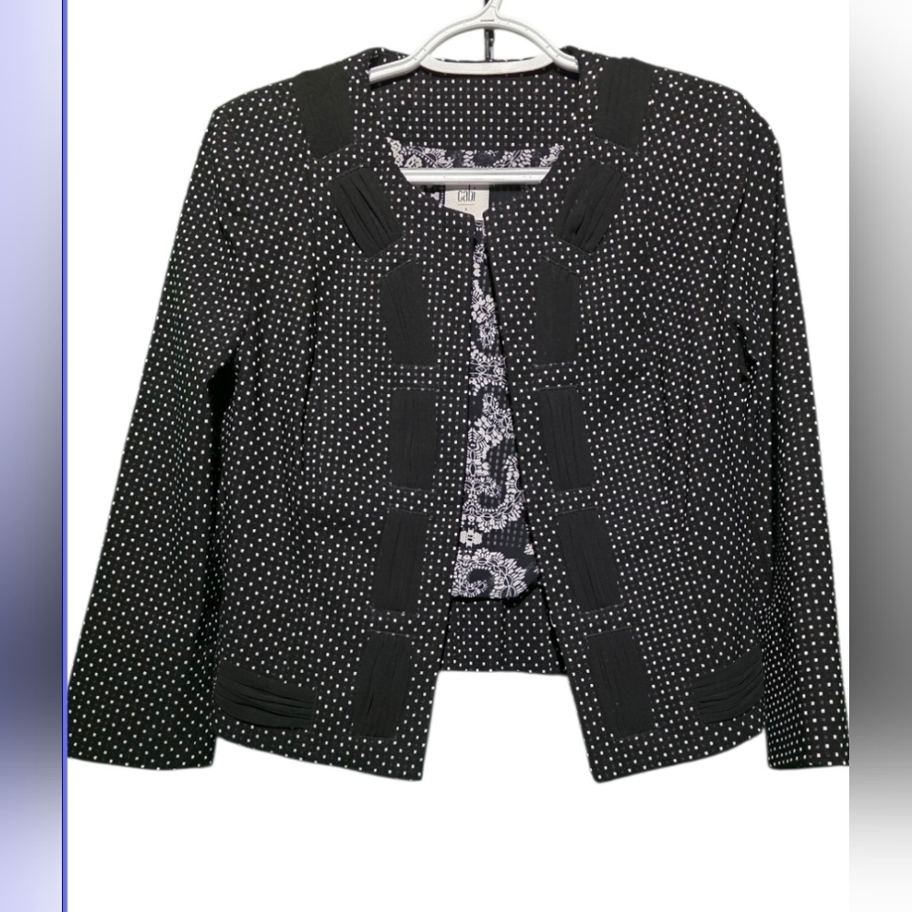 CAbi Size 4 Black Blazer Elegant PTP 18 Length 18 - EUC - Picture 2 of 5
